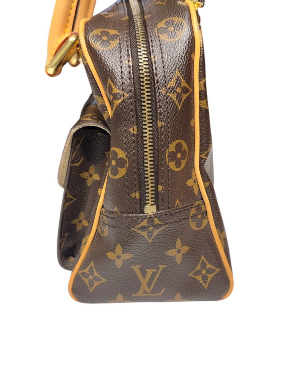 Louis Vuitton Manhattan Top Handle Bag PM Brown Canvas - Picture 6 of 16